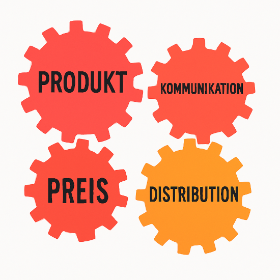 4 Ps im Marketing quadratisch